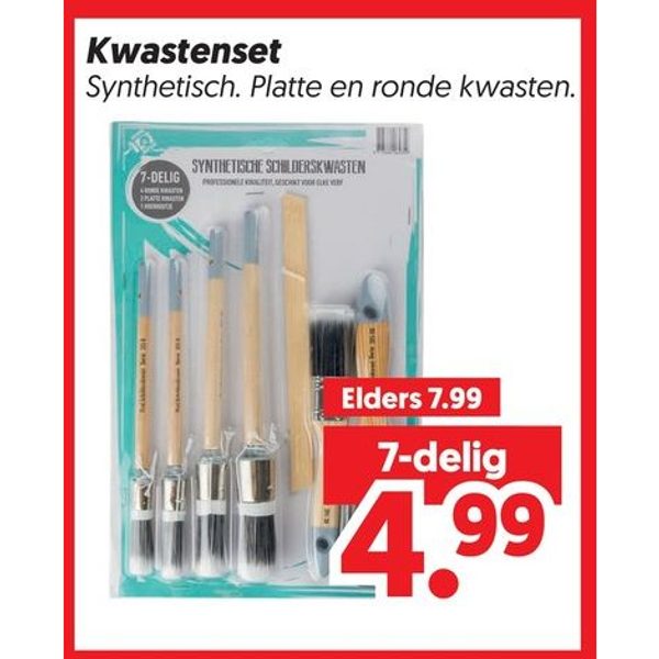 Kwastenset 7-delig
