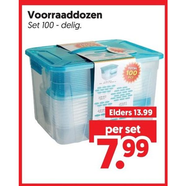 Voorraaddozen set