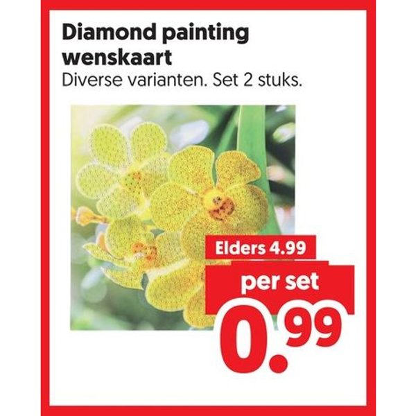 Diamond painting wenskaart