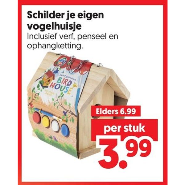 Schilder je eigen vogelhuisje