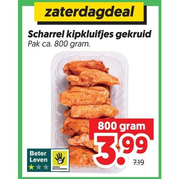 Scharrel kipkluifjes gekruid