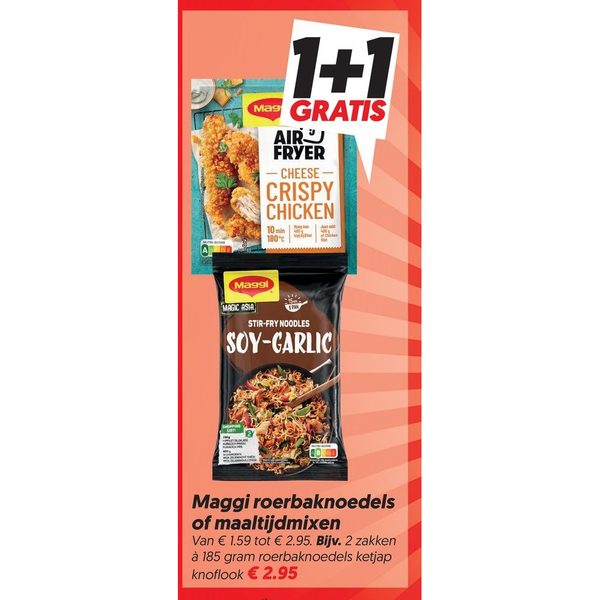 Maggi roerbaknoedels of maaltijdmixen