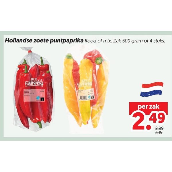 Hollandse zoete puntpaprika