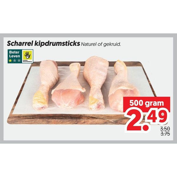 Scharrel kipdrumsticks