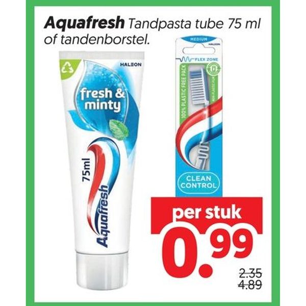 Aquafresh Tandpasta of tandenborstel
