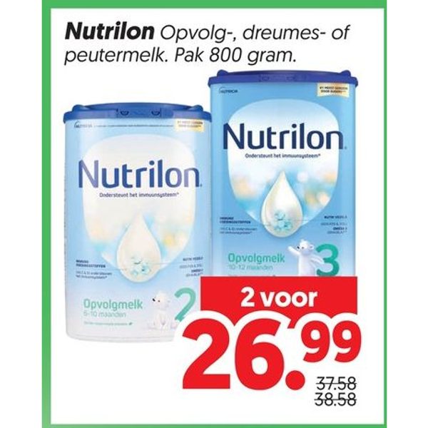 Nutrilon Opvolg-, dreumes- of peutermelk
