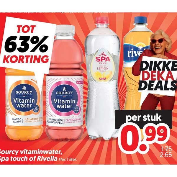 Sourcy vitaminwater, Spa touch of Rivella