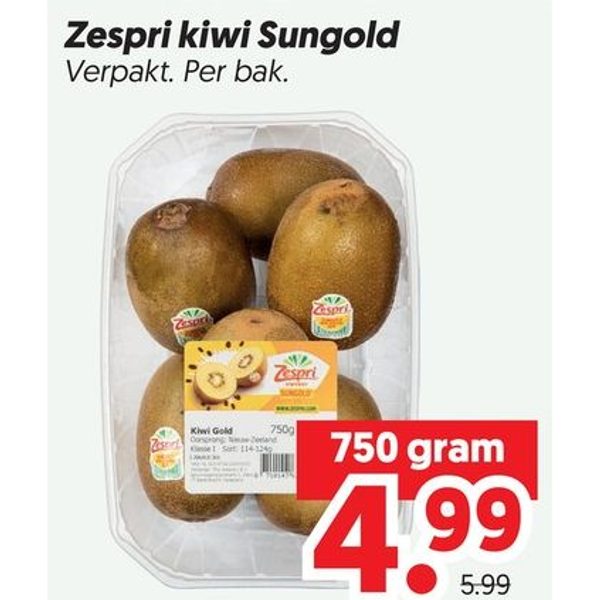 Zespri kiwi Sungold