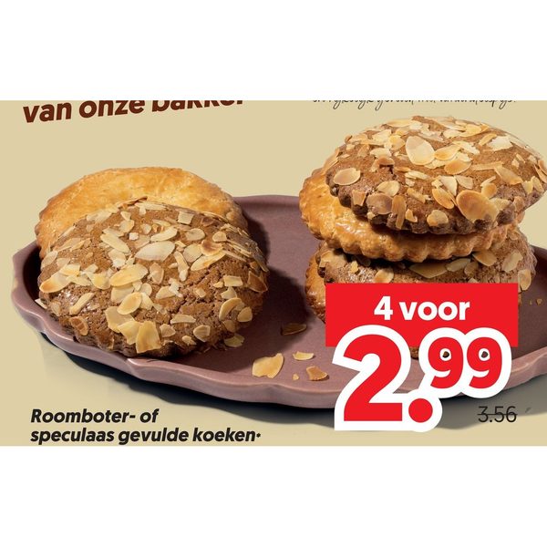 Roomboter- of speculaas gevulde koeken