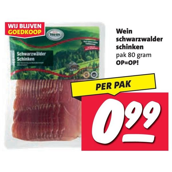 Wein Schwarzwalder schinken