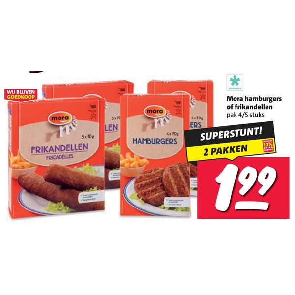 Mora hamburgers of frikandellen