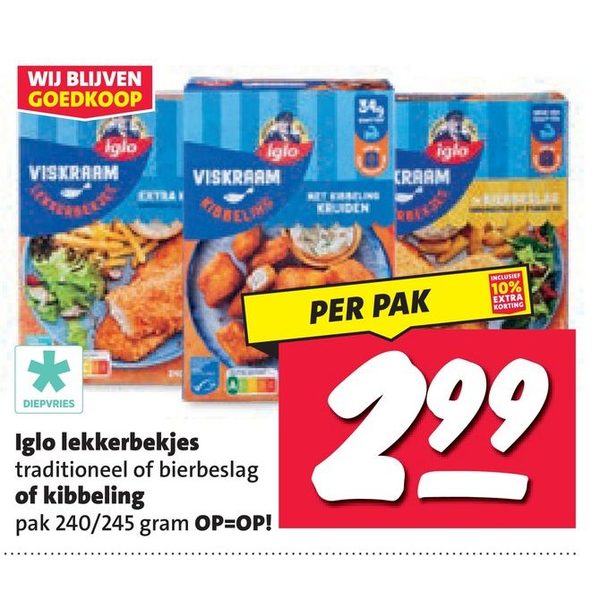Iglo lekkerbekjes of kibbeling