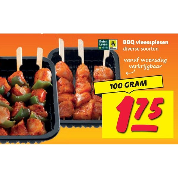 BBQ vleesspiesjes