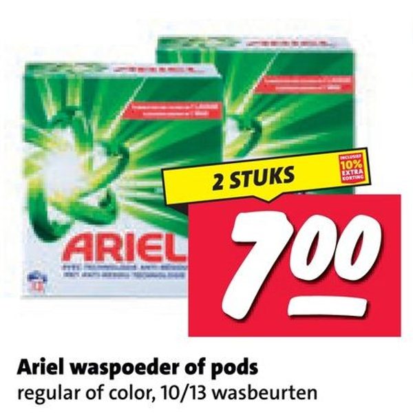 Ariel waspoeder of pods