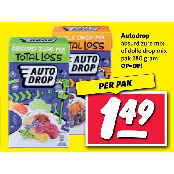 Autodrop absurd zure mix of dolle drop mix