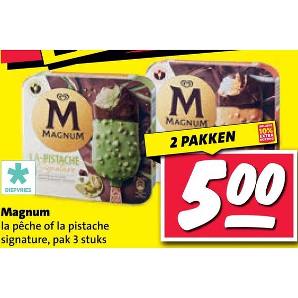 Magnum la pêche of la pistache signature
