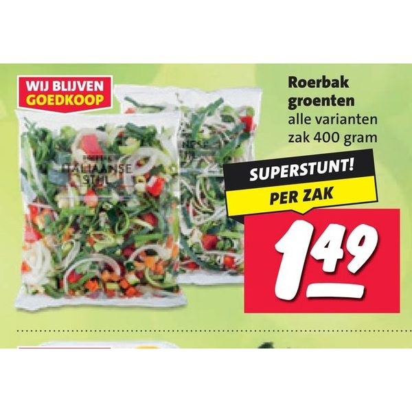 Roerbak groenten