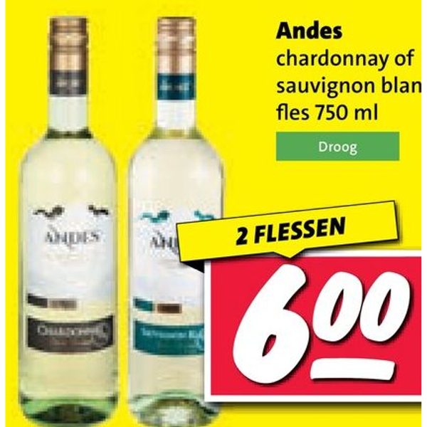 Andes chardonnay of sauvignon blanc