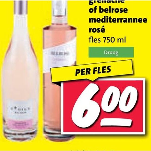 Etoile de rose grenache of belrose mediterrannee rosé