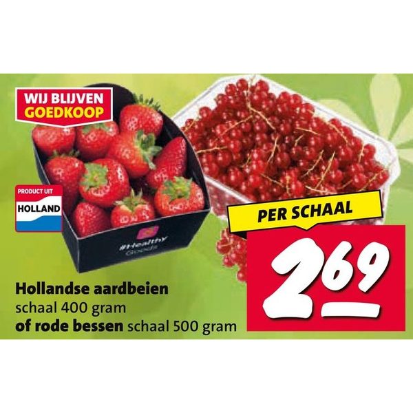 Hollandse aardbeien of rode bessen