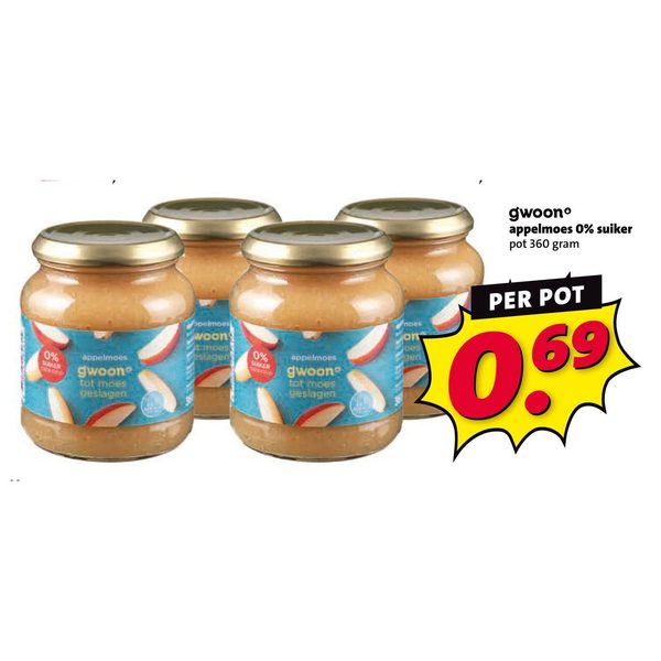 gwoon appelmoes 0% suiker