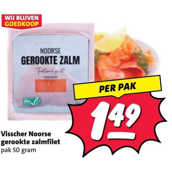 Visscher Noorse gerookte zalmfilet