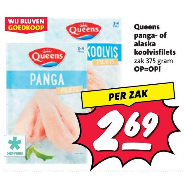 Queens panga- of alaska koolvisfilets