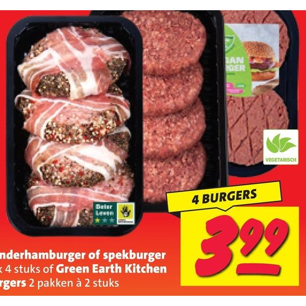 Runderhamburger of spekburger