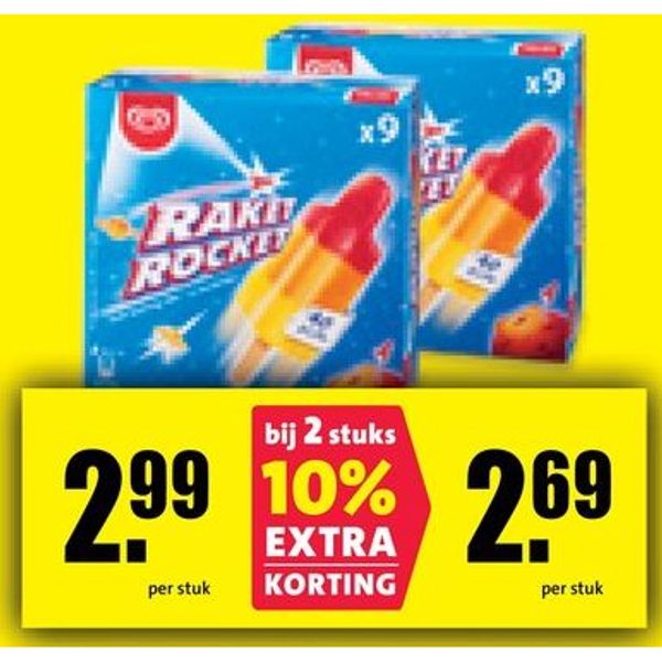 Raket ijsjes