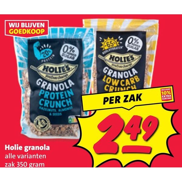 Holie granola alle varianten