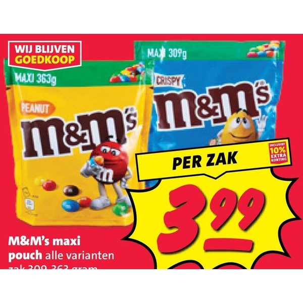 M&M's maxi pouch alle varianten