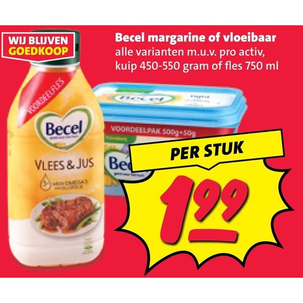 Becel margarine of vloeibaar