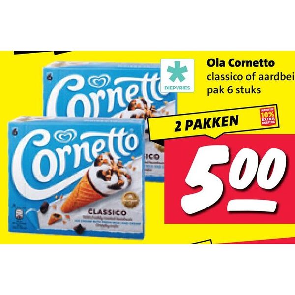Ola Cornetto classico of aardbei