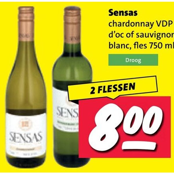 Sensas chardonnay VDP d'oc of sauvignon blanc