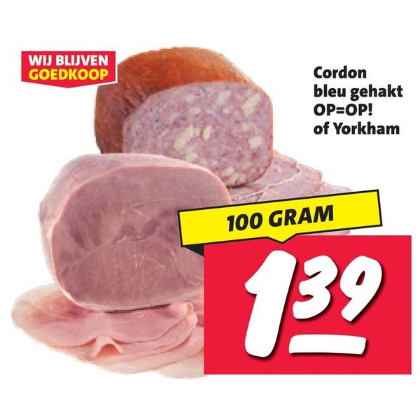 Cordon bleu gehakt of Yorkham
