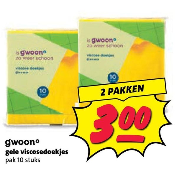 gwoon gele viscosedoekjes