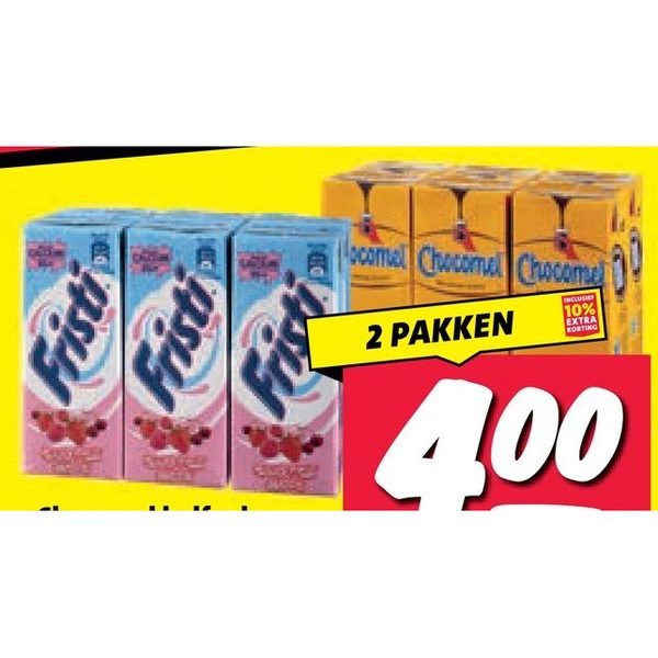 Chocomel halfvol of vol of Fristi mini's