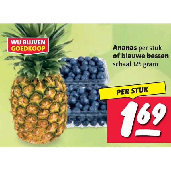 Ananas of blauwe bessen