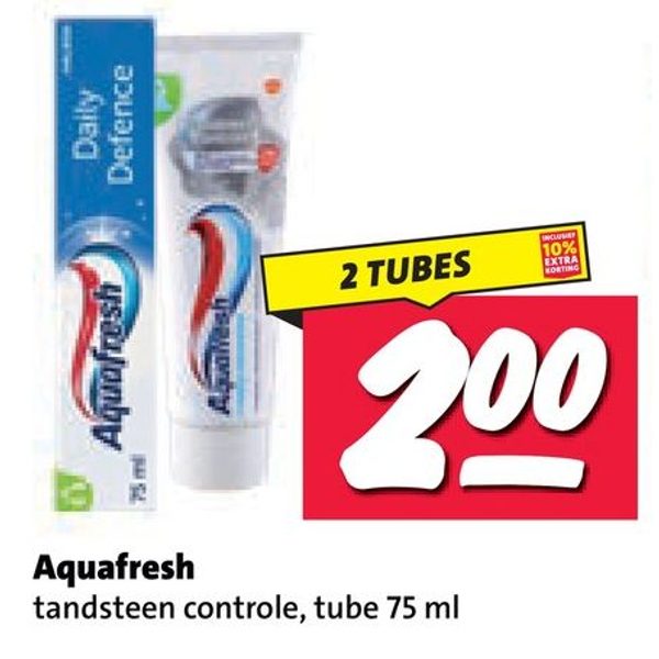 Aquafresh tandsteen controle
