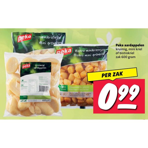 Peka aardappelen kruimig, mini kriel of bistrokriel