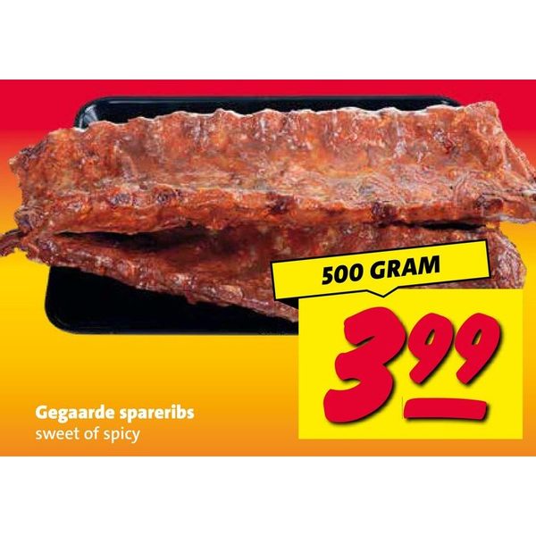 Gegaarde spareribs