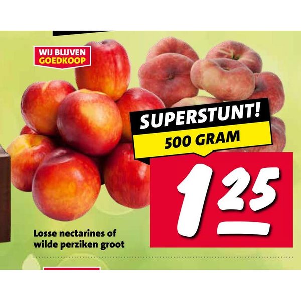 Losse nectarines of wilde perziken groot