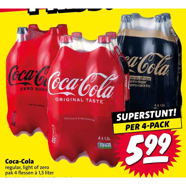 Coca-Cola regular, light of zero (4-pack)