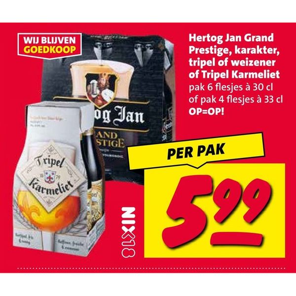 Hertog Jan speciaalbier of Tripel Karmeliet