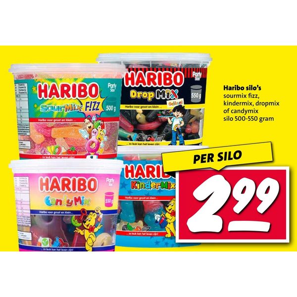 Haribo Silo's (Sour Mix, Drop Mix, Kindermix, Candymix)