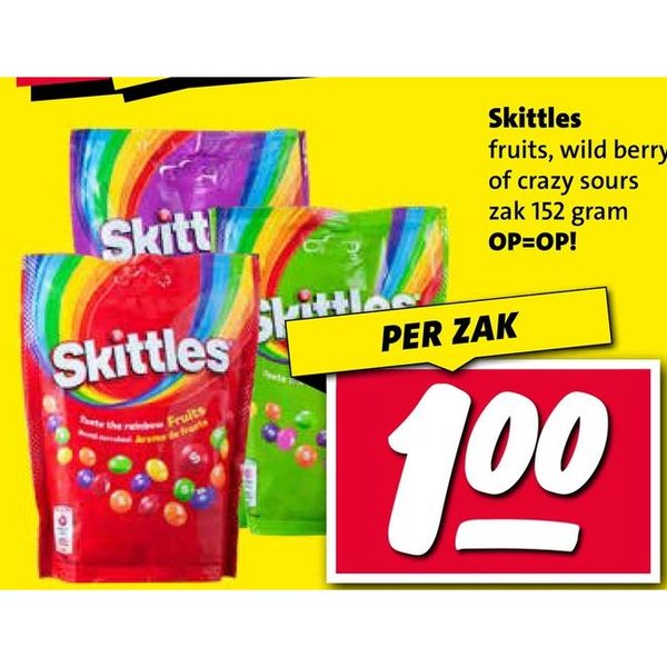 Skittles (Fruits, Wild Berry, Crazy Sours)