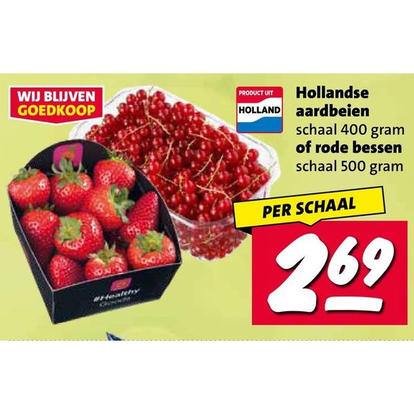 Hollandse aardbeien of rode bessen