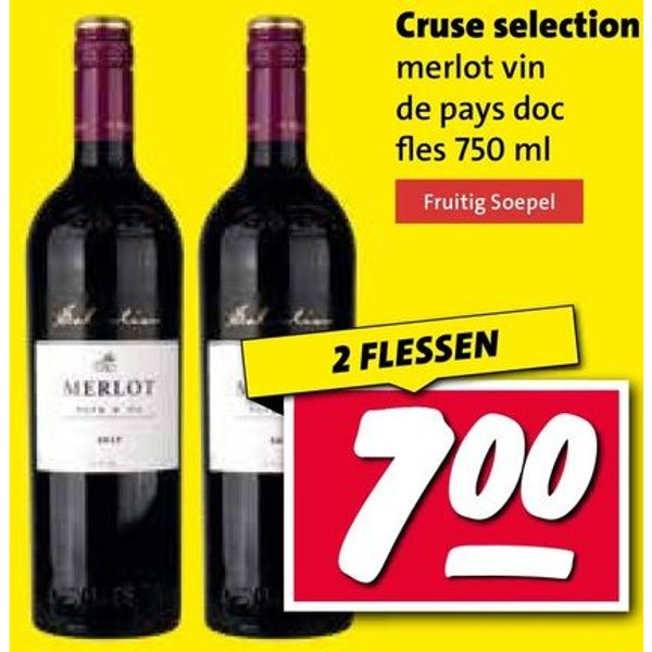 Cruse selection merlot vin de pays doc
