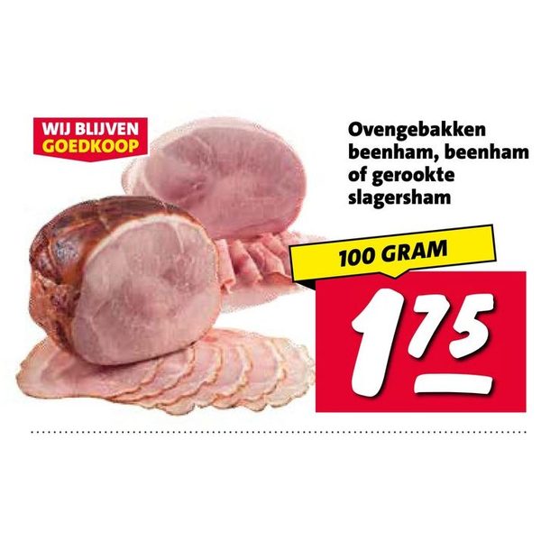 Ovengebakken beenham of gerookte slagersham