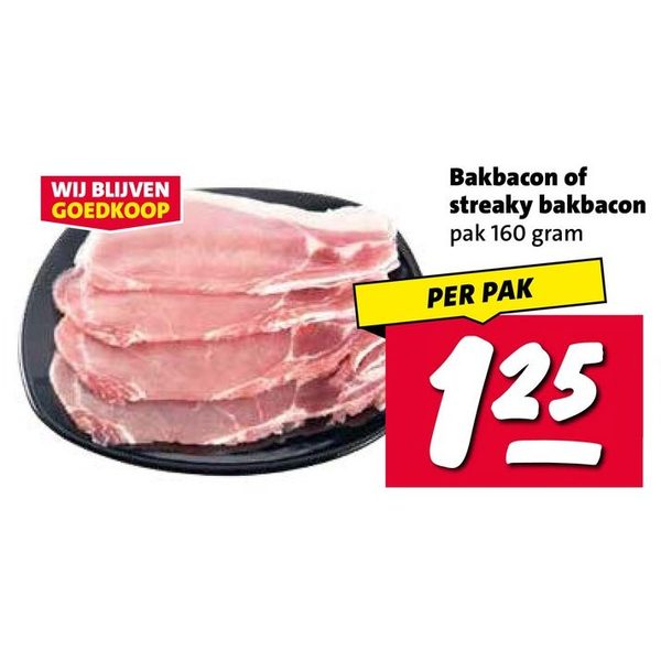Bakbacon of streaky bakbacon